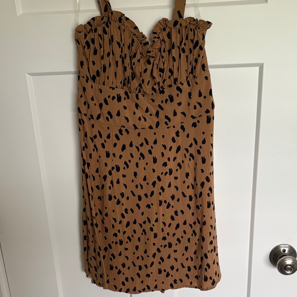 Trixxi Brown and Black Midi Dress